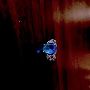 Blue ruby ring